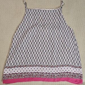 LOFT Floral Camisole - Black and Pink